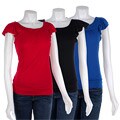 Storm Tees Basic U-neck Top with Flutter Sleeves