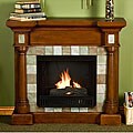 Alexander Slate Walnut Gel Fuel Fireplace