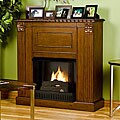 Lincolnshire Walnut Gel Fuel Fireplace