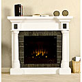 Alexander White Slate Electric Fireplace