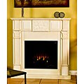 Avalon Antique White Electric Fireplace