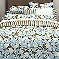 Silhouette Floral Blue Decorative Pillow Set