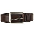 Prada Brown Leather Belt with Silver Buckle
