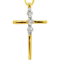 10k Yellow Gold 1/6ct TDW Diamond Heart Necklace