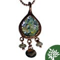 Roman Glass and Gemstone Copper Necklace (Israel)