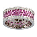 14k Gold Ruby 5/8ct TDW Diamond Eternity Band