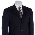 Adolfo Men's Navy Solid Gabardine 3-button Suit