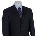 Adolfo Men's Navy Striped 3-button Suit