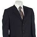 Adolfo Men's Navy Stripe 3-button Suit