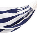 Navy and White Hand-woven Hammock (Colombia)