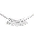 Chateau D'Argent Sterling Silver CZ Omega Necklace