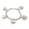 Charles Winston Sterling Silver Purses Charm Bracelet