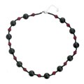 Agate Bead Endless Love Knot Necklace