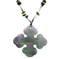 Nylon Abalone Shell Cross Endless Necklace