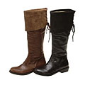 Matiko Cindy Flat Boots with Lace Up Tie