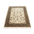 Indo Mahal Hand-knotted Ivory/Green Rug (6' x 9'9)