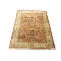 Indo Mahal Hand-knotted Peach/ Gold Rug (6' x 9')