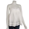 To The Max Women's White Crochet Cami Top