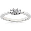 14k White Gold 1/8ct TDW Princess Diamond Ring
