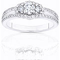 14k White Gold 3/5ct TDW Round Diamond Ring ( H-I, I1-I2 )