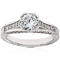 14k White Gold 1-2/5ct TDW Round Diamond Ring