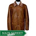 Aston Men's Shearling Leather Trim Car Coat