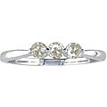 10k White Gold 1/6ct TDW Three Diamond Ring