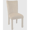 Off-white Microfiber Parson Chairs (Set of 2)