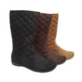 Bamboo by Journee Quilted Pattern Faux Suede Boots