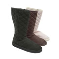 Bamboo by Journee Quilted Faux Suede Boots