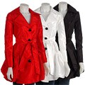Coffee Shop Single-breasted Puff Hem Coat