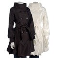 Coffee Shop Trench-style Puff Hem Coat