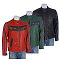 Alexander Julian Men's Vintage Biker Leather Jacket