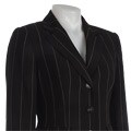 John Meyer Women's Black Pinstripe Skirt Suit