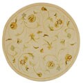 French Golden Trellis Wool/ Silk Rug (4' Round)