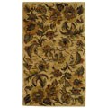 Hand-tufted Heritage Beige Floral Wool Rug (2' x 3')