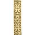 Ivory Tabriz Wool and Silk Rug (2'3 x 8')