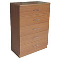 Cherry Finish 5-drawer Dresser