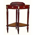 Corner Console Table with Two Drawers