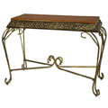 Rococo Wooden Top Sofa Table