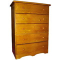 Honey 5-drawer Chest