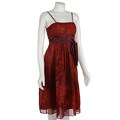 Max & Cleo Strapless Ruched Chiffon Red Berry Dress
