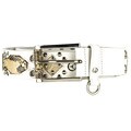 Prada White Leather Belt with Snake Skin Detail