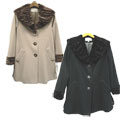 Lia k Women's Plus Size Cashmere Blend Swing Coat