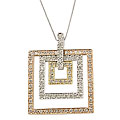 14k Tri-Color Gold 1ct TDW Diamond Necklace