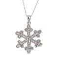 10k Gold 1/4ct TDW Diamond Snowflake Pendant (J-K, I2-I3)
