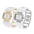 Geneva Platinum White Link Bracelet Watch