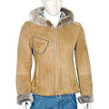 Aston Shearling Zippered Jacket with Hood