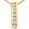 14k Gold 1/2ct TDW Diamond Journey Ladder Necklace
