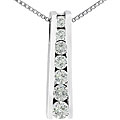 14k White Gold 1/2ct TDW Diamond Journey Pendant